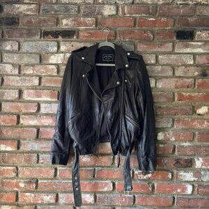 lucky brand  Black Leather Jacket S